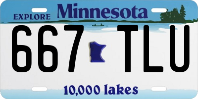 MN license plate 667TLU
