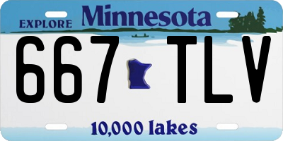 MN license plate 667TLV