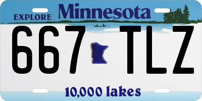 MN license plate 667TLZ