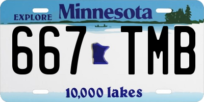 MN license plate 667TMB