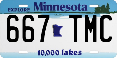 MN license plate 667TMC