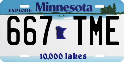 MN license plate 667TME