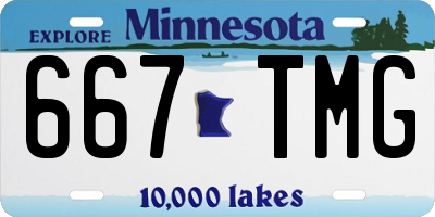 MN license plate 667TMG