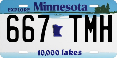 MN license plate 667TMH