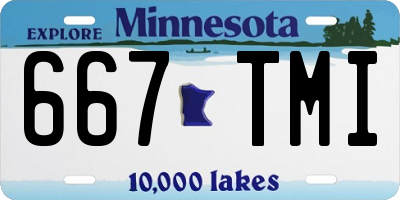 MN license plate 667TMI