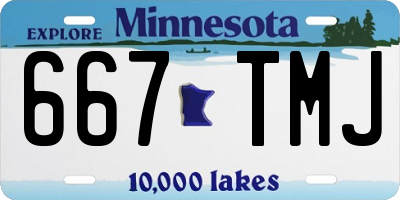 MN license plate 667TMJ