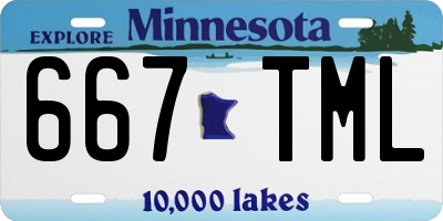 MN license plate 667TML