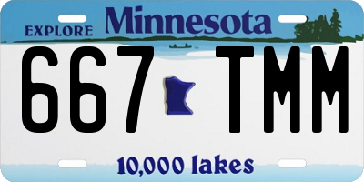 MN license plate 667TMM