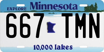 MN license plate 667TMN
