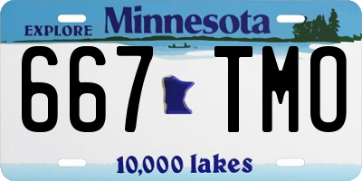 MN license plate 667TMO