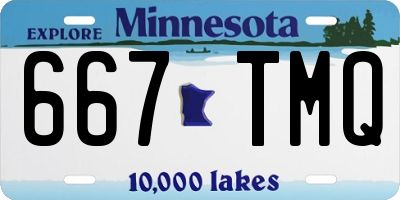 MN license plate 667TMQ