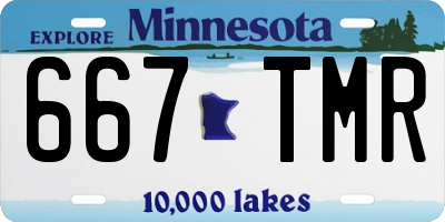 MN license plate 667TMR