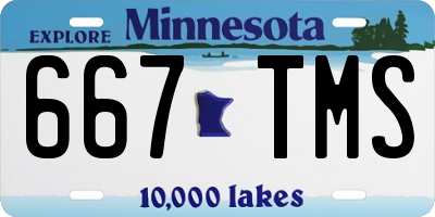 MN license plate 667TMS