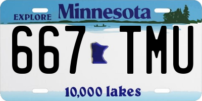 MN license plate 667TMU