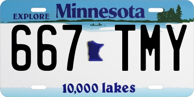 MN license plate 667TMY
