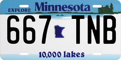 MN license plate 667TNB