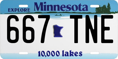 MN license plate 667TNE