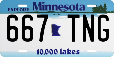 MN license plate 667TNG
