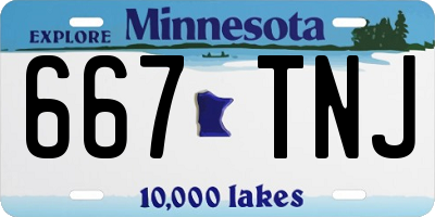 MN license plate 667TNJ