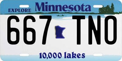 MN license plate 667TNO