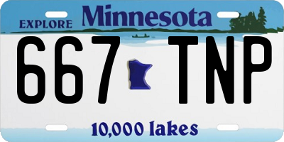 MN license plate 667TNP