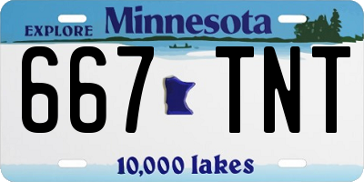 MN license plate 667TNT