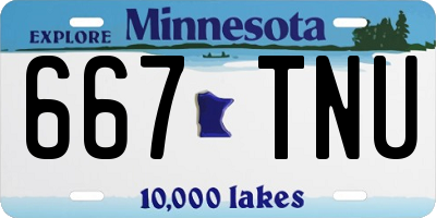 MN license plate 667TNU