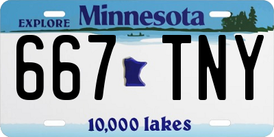 MN license plate 667TNY