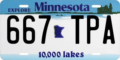 MN license plate 667TPA