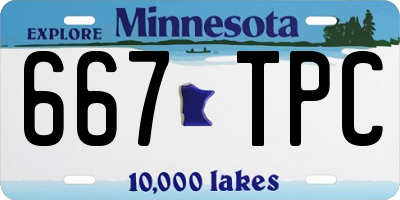 MN license plate 667TPC