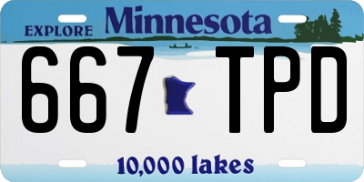 MN license plate 667TPD
