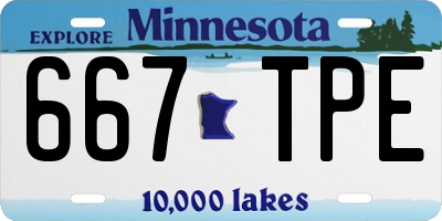 MN license plate 667TPE