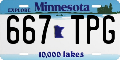 MN license plate 667TPG
