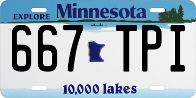 MN license plate 667TPI