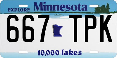 MN license plate 667TPK