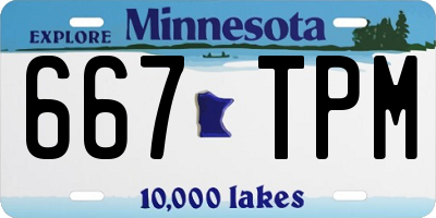 MN license plate 667TPM