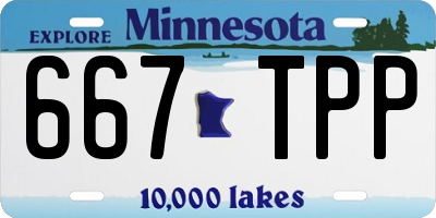 MN license plate 667TPP