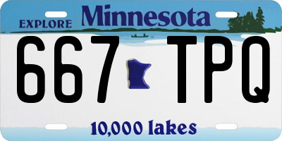 MN license plate 667TPQ