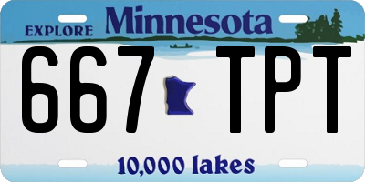 MN license plate 667TPT