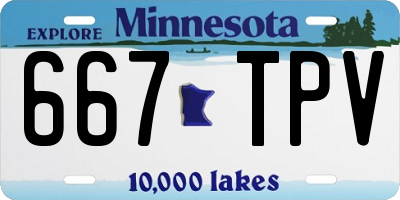 MN license plate 667TPV
