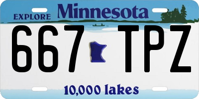 MN license plate 667TPZ