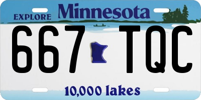 MN license plate 667TQC