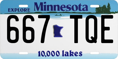 MN license plate 667TQE