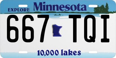 MN license plate 667TQI