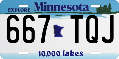 MN license plate 667TQJ