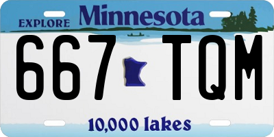 MN license plate 667TQM