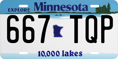 MN license plate 667TQP