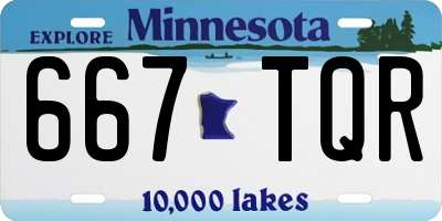 MN license plate 667TQR