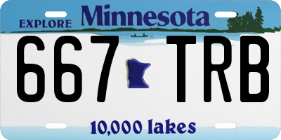 MN license plate 667TRB