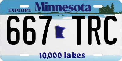 MN license plate 667TRC
